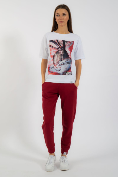 Белая футболка из хлопка с цифровым принтом Kivviwear 4026.94 - фото 2