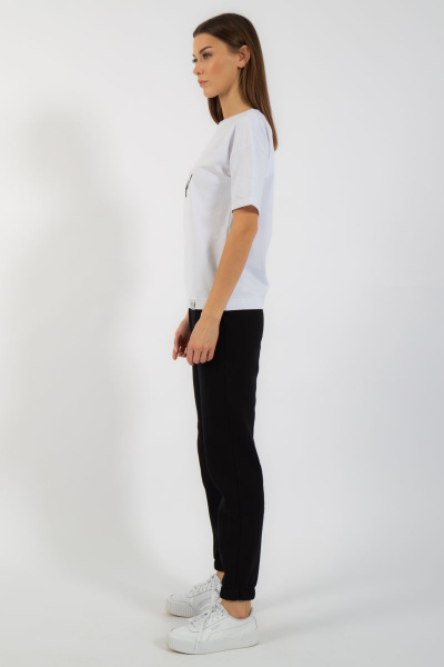 Круглогодичная белая футболка из хлопка с принтом Kivviwear 4026.95 - фото 10