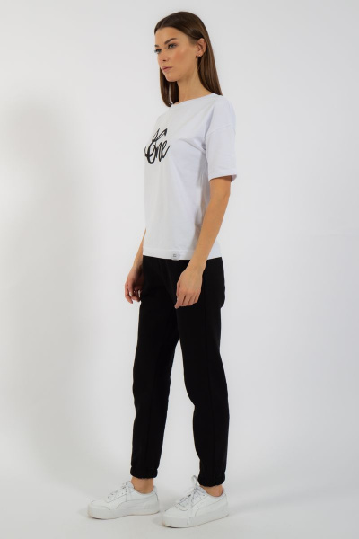 Круглогодичная белая футболка из хлопка с принтом Kivviwear 4026.95 - фото 9