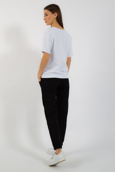 Белая футболка из хлопка с цифровым принтом Kivviwear 4026.96 - фото 12