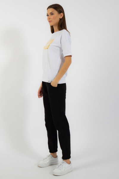 Белая футболка из хлопка с цифровым принтом Kivviwear 4026.96 - фото 9