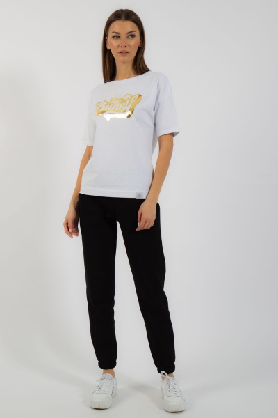 Белая футболка из хлопка с цифровым принтом Kivviwear 4026.96 - фото 8