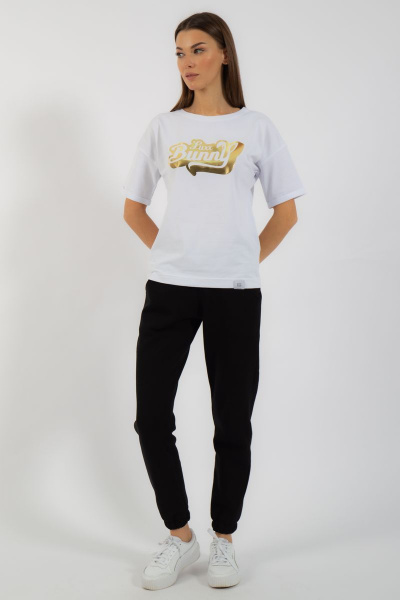 Белая футболка из хлопка с цифровым принтом Kivviwear 4026.96 - фото 5