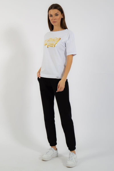 Белая футболка из хлопка с цифровым принтом Kivviwear 4026.96 - фото 4