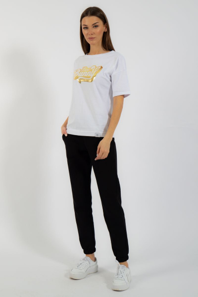 Белая футболка из хлопка с цифровым принтом Kivviwear 4026.96 - фото 3