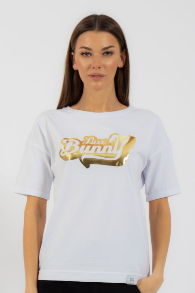 Белая футболка из хлопка с цифровым принтом Kivviwear 4026.96 - фото 2