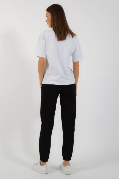 Круглогодичная белая футболка из хлопка с принтом Kivviwear 4026.97 - фото 11