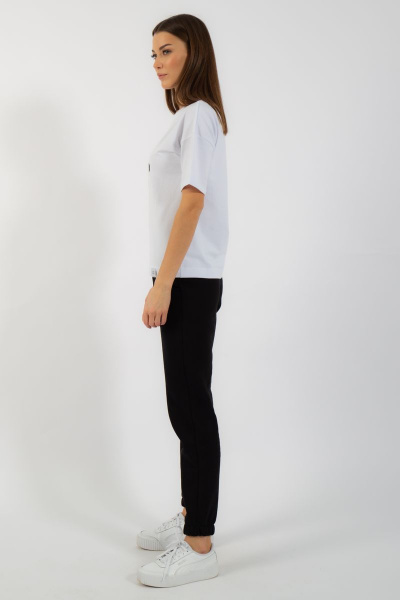 Круглогодичная белая футболка из хлопка с принтом Kivviwear 4026.97 - фото 10