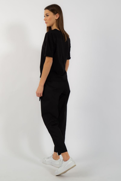 Черная футболка из хлопка с цифровым принтом Kivviwear 4026.99 - фото 11