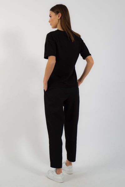 Черная футболка из хлопка с цифровым принтом Kivviwear 4026.99 - фото 10