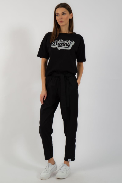 Черная футболка из хлопка с цифровым принтом Kivviwear 4026.99 - фото 8