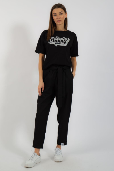 Черная футболка из хлопка с цифровым принтом Kivviwear 4026.99 - фото 7