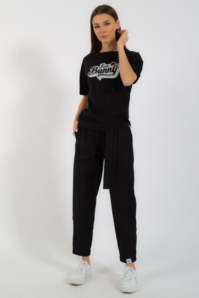 Черная футболка из хлопка с цифровым принтом Kivviwear 4026.99 - фото 2