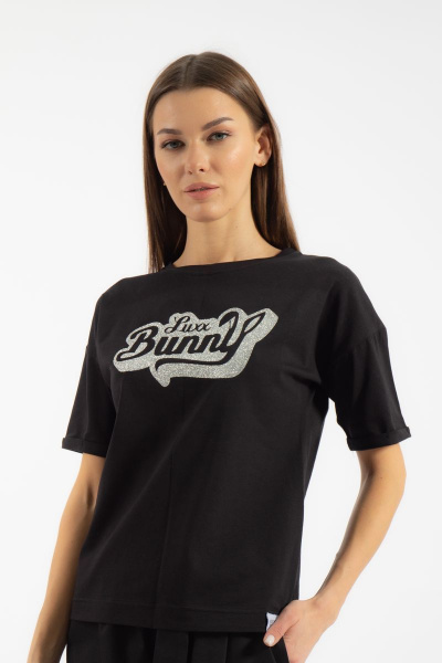 Черная футболка из хлопка с цифровым принтом Kivviwear 4026.99 - фото 1