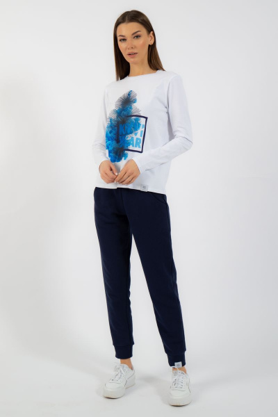 Лонгслив хлопковый с принтом для демисезона Kivviwear 4061.38 - фото 3