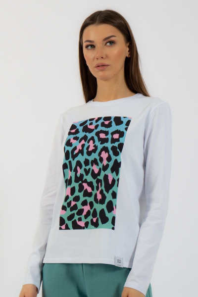 Лонгслив классический хлопковый с принтом Kivviwear 4061.39 - фото 1