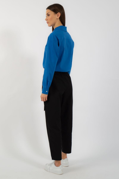 Классическая хлопковая рубашка приталенная с рукавами Kivviwear 4099.10 - фото 17