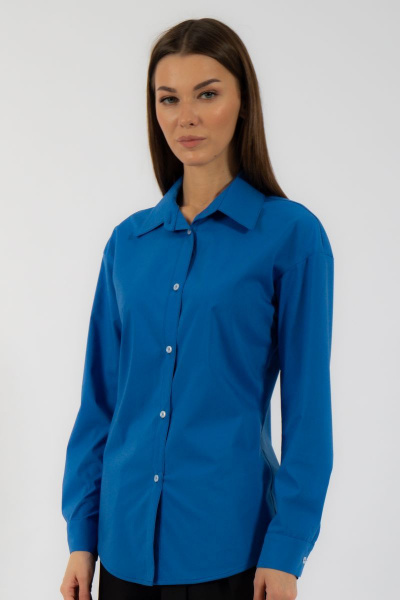 Классическая хлопковая рубашка приталенная с рукавами Kivviwear 4099.10 - фото 1