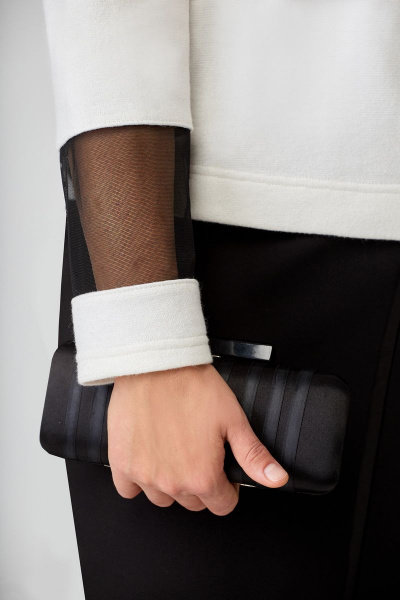 Туника, юбка Мишель стиль 1089-1 черно-белый - фото 5