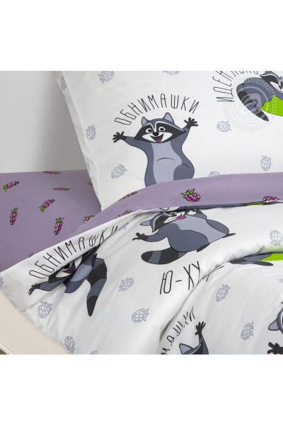 Наволочка, пододеяльник, простыня АРТПОСТЕЛЬ 912А енотики - фото 6