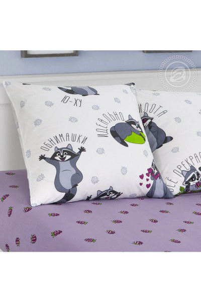 Наволочка, пододеяльник, простыня АРТПОСТЕЛЬ 912А енотики - фото 5