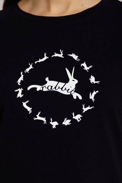 Джемпер с принтом прямого силуэта из трикотажа и хлопка Femme & Devur 30757 4.3F(170) - фото 4