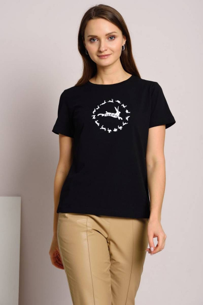 Джемпер с принтом прямого силуэта из трикотажа и хлопка Femme & Devur 30757 4.3F(170) - фото 2