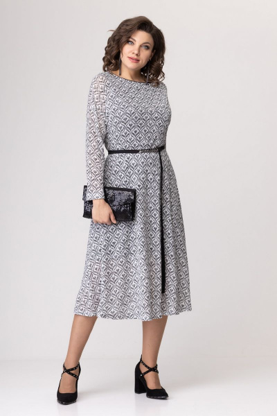 Платье из мягкого трикотажа с резинкой и съемным поясом Avanti 1456 - фото 1