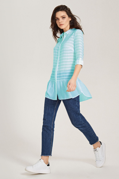 Блуза Панда 438240 бирюза - фото 1