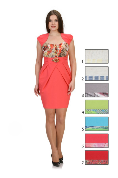 На каждый день красное хлопковое платье Classic Moda 380 - фото 1