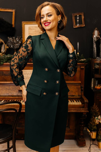 Платье Мода Юрс 2578-0 малахит - фото 2