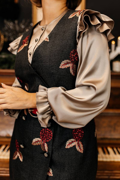 Блуза, сарафан Мода Юрс 2764-1 беж_цветы - фото 4