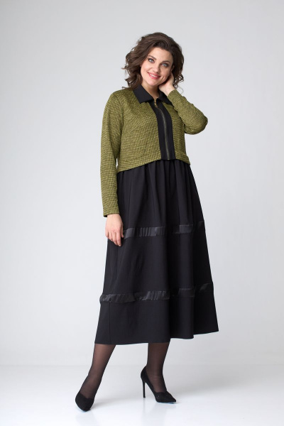 Платье ANASTASIA MAK 1077 горчица - фото 2