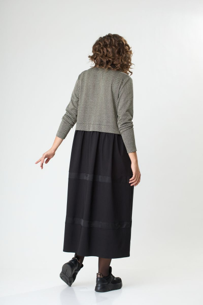 Платье ANASTASIA MAK 1077 бежевый - фото 5