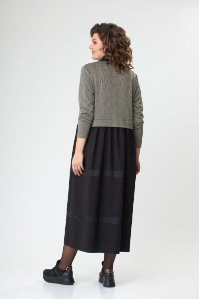 Платье ANASTASIA MAK 1077 бежевый - фото 4