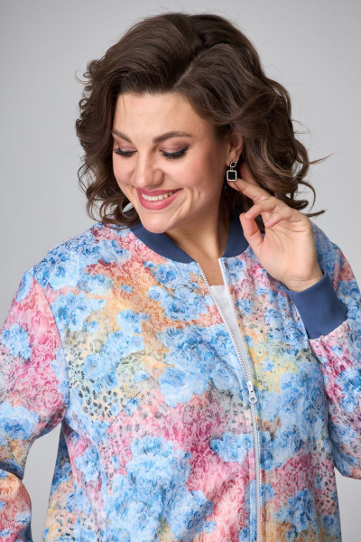 Брюки, бомбер ANASTASIA MAK 1074 голубой - фото 5