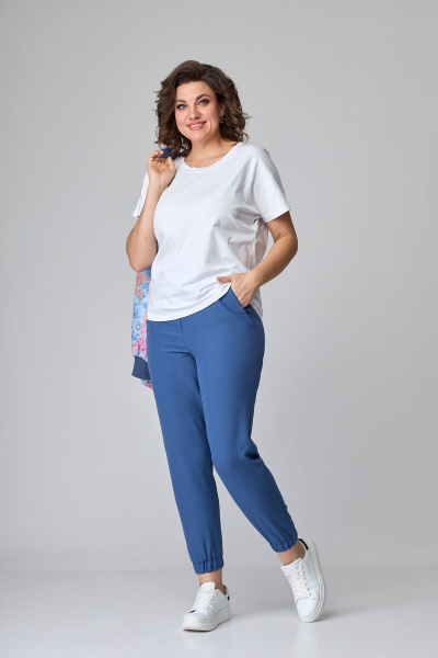 Брюки, бомбер ANASTASIA MAK 1074 голубой - фото 8
