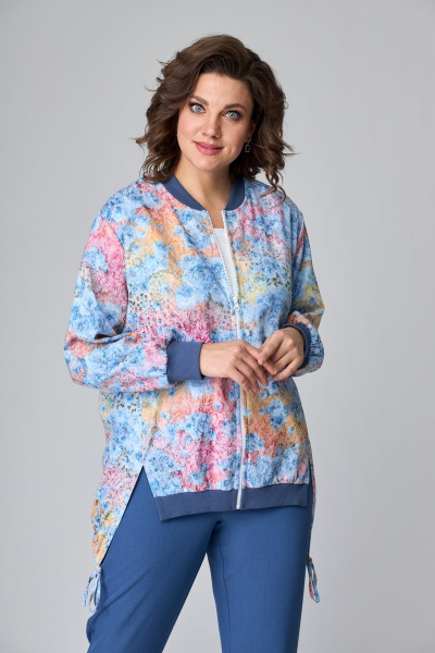 Брюки, бомбер ANASTASIA MAK 1074 голубой - фото 4