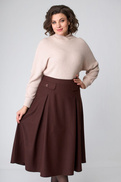 Юбка ANASTASIA MAK 1067 шоколад - фото 5