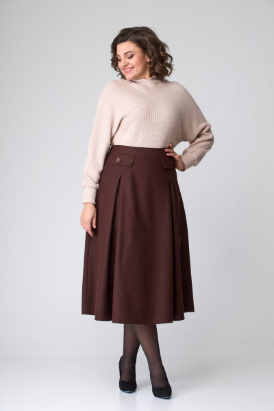 Юбка ANASTASIA MAK 1067 шоколад - фото 2