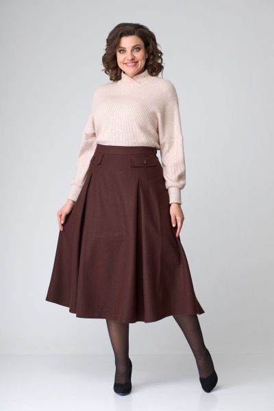 Юбка ANASTASIA MAK 1067 шоколад - фото 1