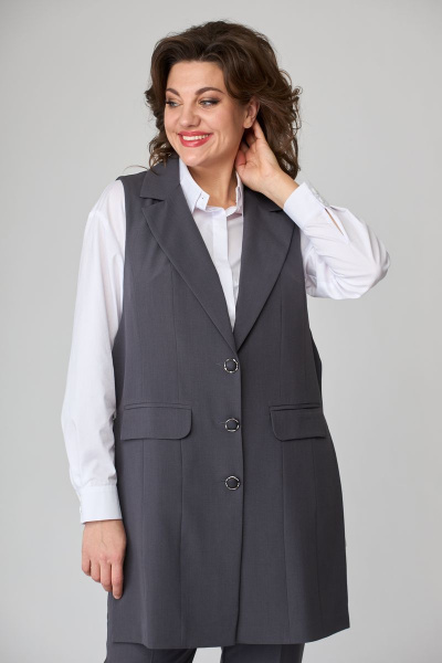 Брюки, жилет ANASTASIA MAK 1060 графит - фото 10