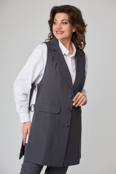 Брюки, жилет ANASTASIA MAK 1060 графит - фото 8