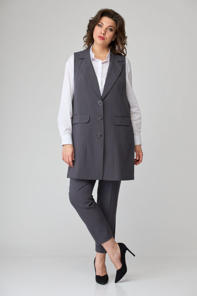 Брюки, жилет ANASTASIA MAK 1060 графит - фото 4