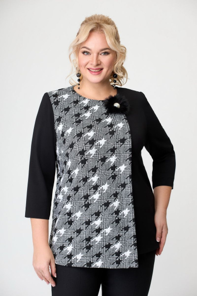 Длинная туника из вискозы и трикотажа DaLi 5624 - фото 1