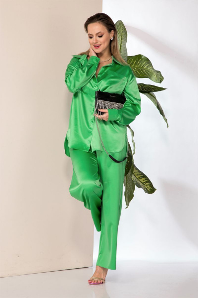 Блуза, брюки Anastasia 843 ярко-салатовый - фото 7