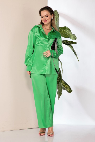Блуза, брюки Anastasia 843 ярко-салатовый - фото 5
