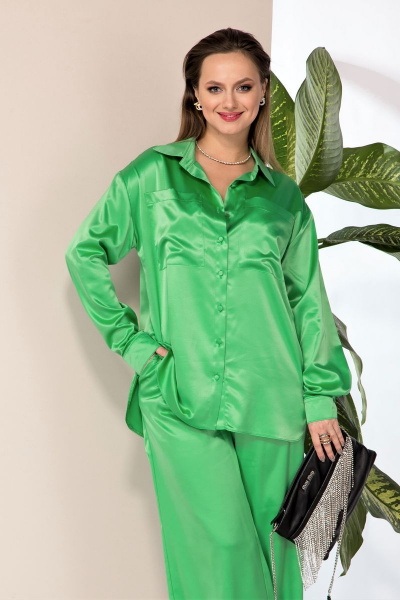 Блуза, брюки Anastasia 843 ярко-салатовый - фото 3