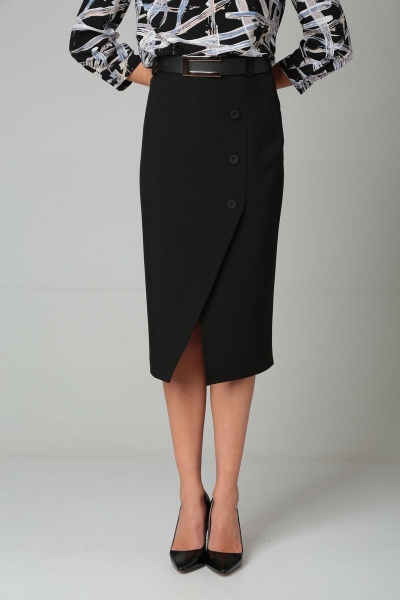 Юбка зауженная с завышенной талией и имитацией запаха Your size 2180 - фото 3