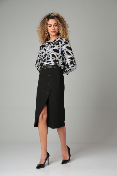 Юбка зауженная с завышенной талией и имитацией запаха Your size 2180 - фото 1